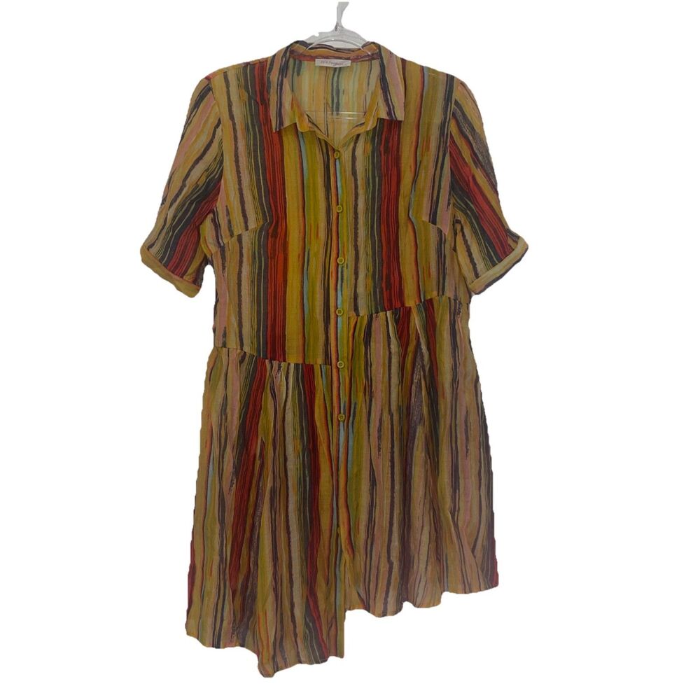 JJ's Fairyland L Large Women's Asymmetrical Hem Top Dress Boho Lagenlook Fairy